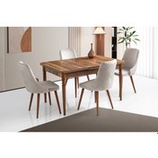 Resim 1014 Mdf Mutfak Masa Takımı Ceviz 