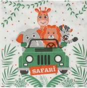 Resim Peçete Safari Pastel Renkli Pk:20 +3 