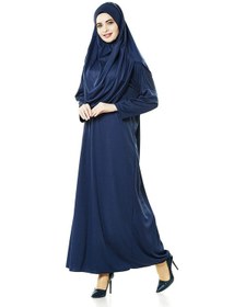 Resim Tek Parça Namaz Elbisesi - Lacivert - 5015 