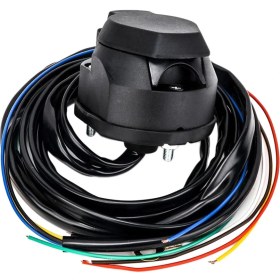 Resim Sharplace 7-Pin Römork Soket 1.5 M Uzatma Kablosu 12 V Avrupa Araba Kablolama Konnektörü (Yurt Dışından) 
