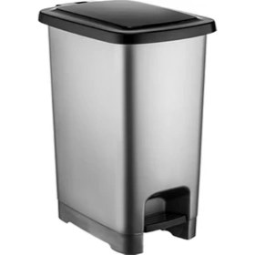 Resim Şenyayla 40 Lt Slim Pedallı Çöp Kovası Gri 