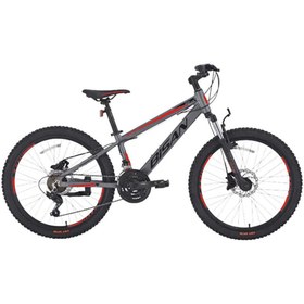 Resim Bisan COOPER ÇOCUK BİSİKLETİ 30 CM HD 24 JANT 21 VİTES FÜME KIRMIZI 