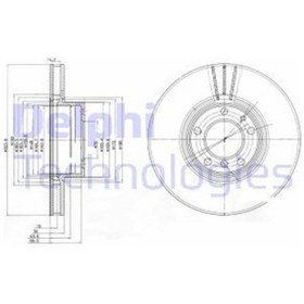 Resim DELPHI BG9005 FREN DİSKİ TEKLI PAKET BMW 530 535 540 11/99- ON 