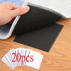 Resim 20 Adet Premium Kaymaz Halı Tutucu, Çift Taraflı Yapışkan, Yeniden Kullanılabilir, Yıkanabilir, Sert Ahşap Zeminler & Fayanslar İçin Kolay Kullanımlı Etiketler, İç Mekan Kullanımı, Alan Halılarını Düz & Güvenli Tutar, PC Malzeme, Ev, Ofis, Kamp, Oyun İçin 