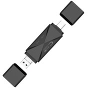Resim Ads-218 8 Pın+usb+typ-c Çok Function Card Okuyucu Siyah 