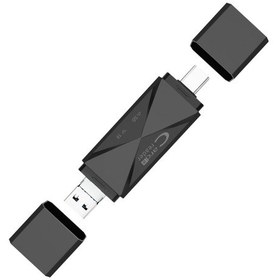 Resim Ads-218 8 Pın+usb+typ-c Çok Function Card Okuyucu Siyah 