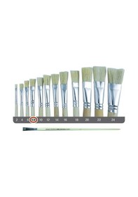 Resim Fanart Sert Kıl Yassı Fırça 258 No:8 Uzun Sap - 2 Adet 