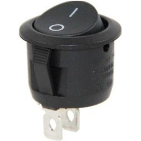 Resim Yuvarlak Anahtar Siyah 0-1 2P 20Mm 