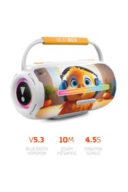 Resim meltobe Powerway Beatbox Animals Civciv Led Işıklı Ses Bombası Usb Sd Aux Bluetooth Hoparlör 