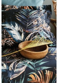 Resim Issimo Tuchan %60 Tencel %40 Pamuk Dijital Nevresim Takımı Lacivert 