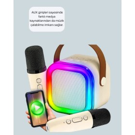 Resim Ses Efektli Mikrofonlu Kablosuz Karaoke Sistemi - Lisinya 
