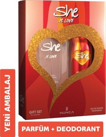 Resim She Is Love Kadın Parfüm EDT 50 ML + Deodorant 150 ML 