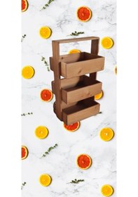 Resim Masif Ahşap Sebzelik 