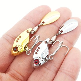 Resim 1pc Metal Vib Lipless Crankbait Balıkçılık Yemi Kaşık Sequin ile - Alabalık Balıkçılığı ve Uç Balıkçılığı için Mükemmel 