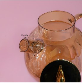 Resim Bellisima Çizgi Desen Demlik Amber 