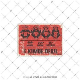 Resim Msl147 4 Maymun Sticker 