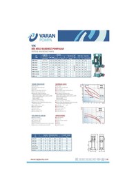 Resim Varan Vm 12-8.5x6 Dikey Kademeli Noril Fanlı Santrifüj Pompa 4 Hp / 3 Kw, Trifaze 380 V, 66 Mss, 20 M3/h 