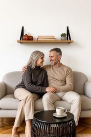 Resim pratikoutdoor Duvar Rafı, Dekoratif Duvar Rafı, Masif Kayın Modern Duvar Rafı - 69 cm 