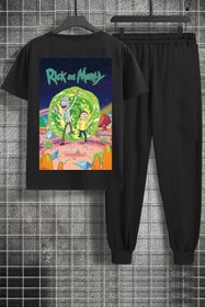 Resim uyguntarz Unisex Rick And Morty Baskılı 2'li Eşofman Takımı 