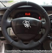 Resim Renault Trafic Araca Özel Direksiyon Kılıfı Noktalı Nubuk 