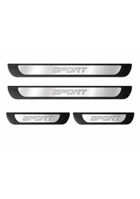 Resim Renault Clio 3d Krom + Abs Kapı Eşiği Koruma Sport Line 2012 Üzeri 4 Prç. P. Çelik Parlak 