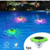 Resim Cloud011 Yeşil Rgb Güneş Enerjili Havuz Işığı Yüzer Ip68 Bahçe Dekor 