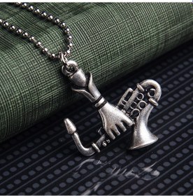 Resim Müzisyen Saksafon Erkek Kolye Takı Aksesuar K24 T5 