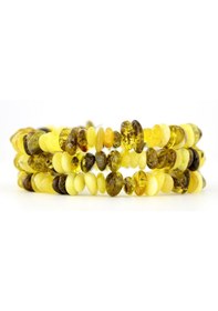 Resim Kehribar Bileklik Amorf Tasarım Ambergold Blk23-127 Çok Renkli 