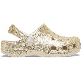 Resim Crocs Classic Chunky Glitter Clog Çocuk Bej Günlük Stil Terlik 211939_0LH 