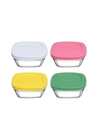 Resim Paşabahçe 96840 Pudding Saklama Kabı Renkli 4'lü 310 CC Beyaz 