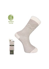 Resim Bambu Erkek Çorabı - Tumaniş - Krem 17104-r7 Çok Renkli 