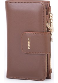 Resim Nas Bag Kadın Kartlık Ve Bozuk Para Cepli Yatay Cüzdan Taba Dona Taba 
