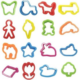 Resim Hamur Kalıpları 16 Parça - Oyun Hamuru Seti - Hamur Setleri - Hamur Kalıpları - Kalıp Seti Renkli 