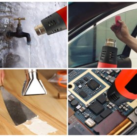 Resim Deko Sıcak Hava Tabancası 3700 Watt Çift Kademeli Termik Korumalı Sıcak Hava Üfleme Makinesi 900 C° 