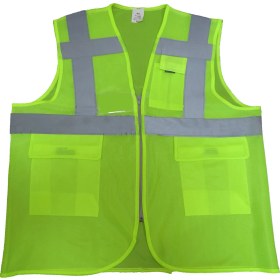 Resim Yeğinoğlu Reflektörlü Mühendis (Yönetici) Yeleği ,Yeşil Renk , Standart XL Beden 