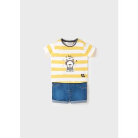 Resim Mayoral Erkek Bebek Tişört Denim Şort 2 Li Set 1216 