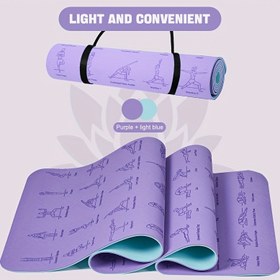Resim 1pc, 6mm Kaymayan Yoga Matı, Fitness Jimnastik Egzersizleri Için Pilates Matı 
