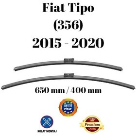 Resim Fiat Tipo 356 2015 2016 2017 2018 2019 2020 Uyumlu Ön Cam Silecek Süpürgesi Takımı 650/400mm Silbak Sb2616c 