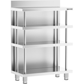 Resim Bar Çalışma Tezgahı - Paslanmaz çelik - 800x600mm - 4 raflı 
