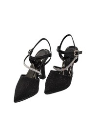 Resim Celira Siyah Taşlı Simli Klasik Topuk Kadın Ayakkabı Siyah 