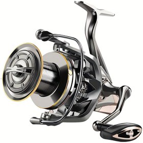 Resim Rooblinos 8000-14000 Serisi Uzun Atış Jigging Makaralı Olta Makinesi - 17+1 Rulmanlı, Maksimum Çekiş Gücü 24.95KG, Kıyı Balıkçılığı için Tuzlu Suda Kullanıma Uygun, Ergonomik Sap ve Dayanıklı Plastik Makara ile Sağlam Balıkçılık Ekipmanı 