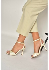 Resim Fox Shoes Y997264608 Sedef Rugan Kalın Topuklu Ayakkabı SEDEF 