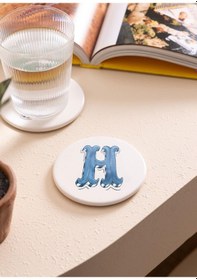 Resim The Mia Harf Bardak Altlığı H Beyaz 