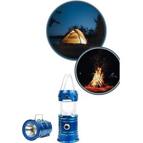 Resim Büyük Boy Güneş Enerjili Kamp Feneri Işıldak Lamba Usb Şarjlı Çoklu Renk 