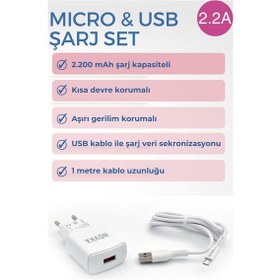 Resim Novka NVK09 Micro Usb Girişli 2.2 A Şarj Cihazı 