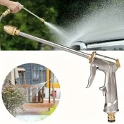 Resim Uzun Menzilli Ağır Hizmet Metal Hortum Nozulu - Krom Kaplama, Dayanıklı Alüminyum ve Bakır Kaplama, Yüksek Basınçlı Araç Yıkama ve Dış Mekan Sulama için Uyumlu, Dış Mekan Sulama Hortum Nozulu|Şık Tasarım|Dayanıklı Yapı, Hortum Nozulu 