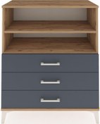 Resim Hyperion Şifonyer 2 Raflı 3 Çekmeceli 88x44x106 Çam-antrasit Atlas Çam 