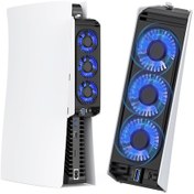 Resim Reedark Ps5 Soğutma Fanı Led Işıklı Optik/dijital Versiyon Uyumlu , Usb 3.0, Sessiz, 2 Hızlı, Beyaz+siyah 
