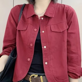 Resim Günlük Kadın Ceketi 2025 Sonbahar Yeni Moda Yaka Gevşek Fit İnceltici Üst 