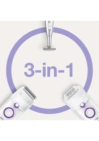 Resim Braun Silk-épil 5 5825 3'ü 1 Arada Kablolu Kuru Kullanım Epilatör + Bikini Trimmer 